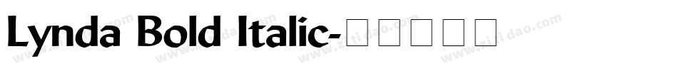 Lynda Bold Italic字体转换